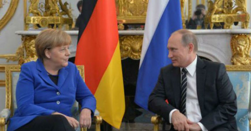 Situaţia din Siria şi Ucraina, subiect de discuţie între cancelarul german şi preşedintele Rusiei