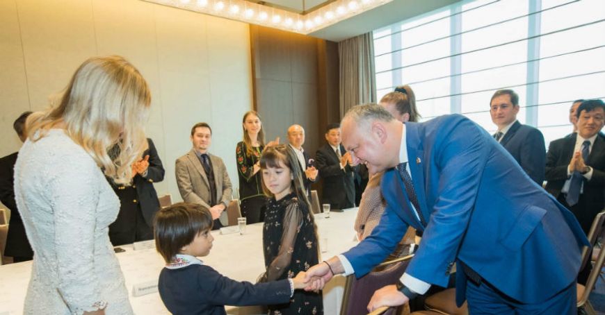President Igor Dodon discusses with the Diaspora from Japan