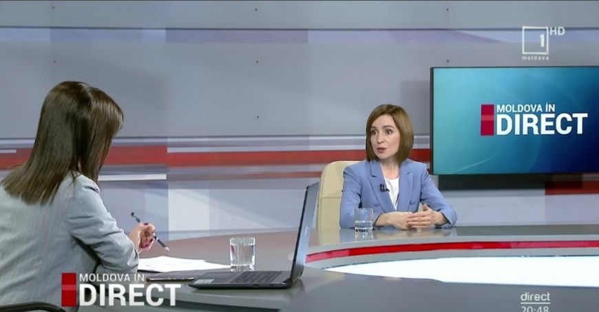 Maia Sandu la „Moldova în Direct”: Reforma justiţiei, o prioritate a mandatului meu de preşedinte