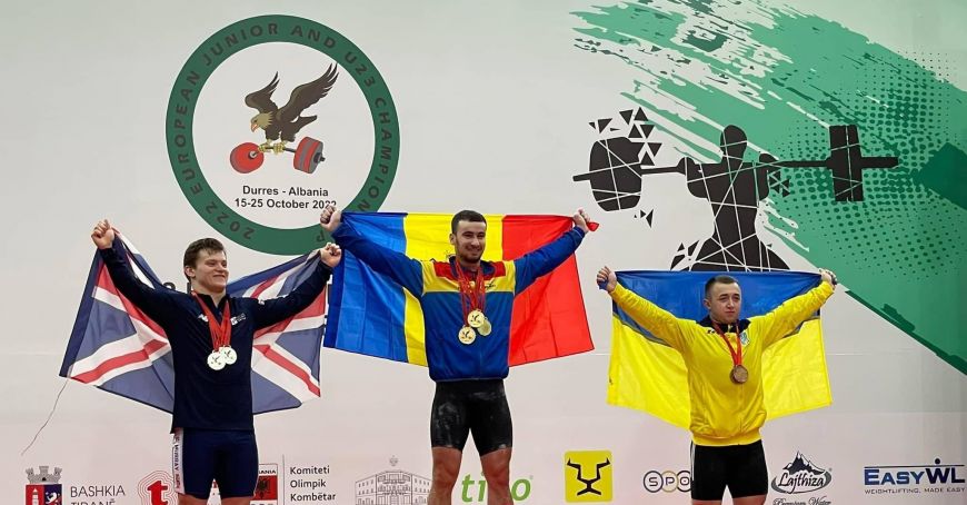 Тяжелоатлет Марин Робу стал чемпионом Европы в возрастной категории до 23 лет